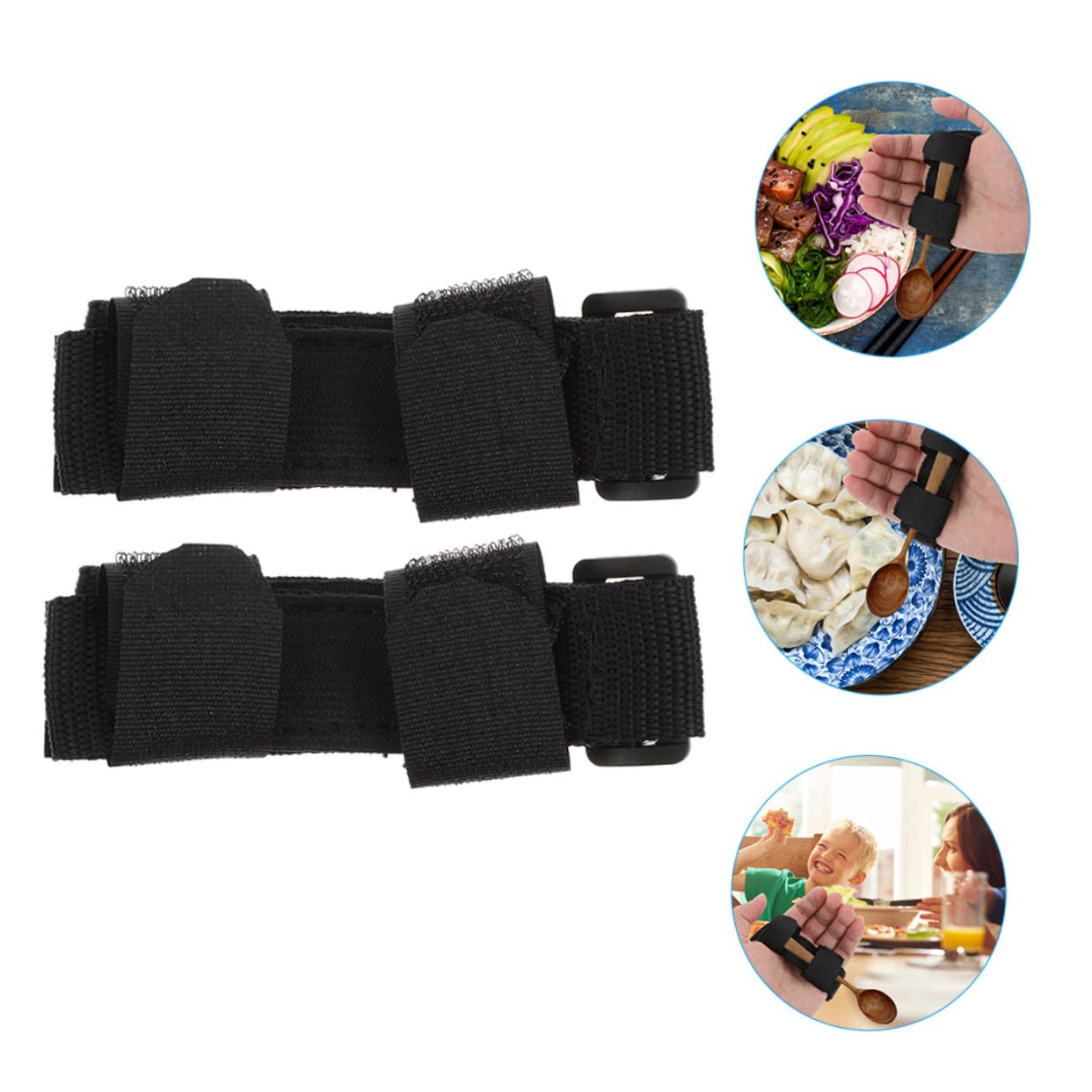 FOMIYES Kit De Ayuda Alimentaria De 10 Piezas Para Discapacitados Soporte Adaptable Para Vajilla Para Comer Soporte Para Cubiertos Ayuda Adaptable Correa De Agarre Para Sujetar Utensilios