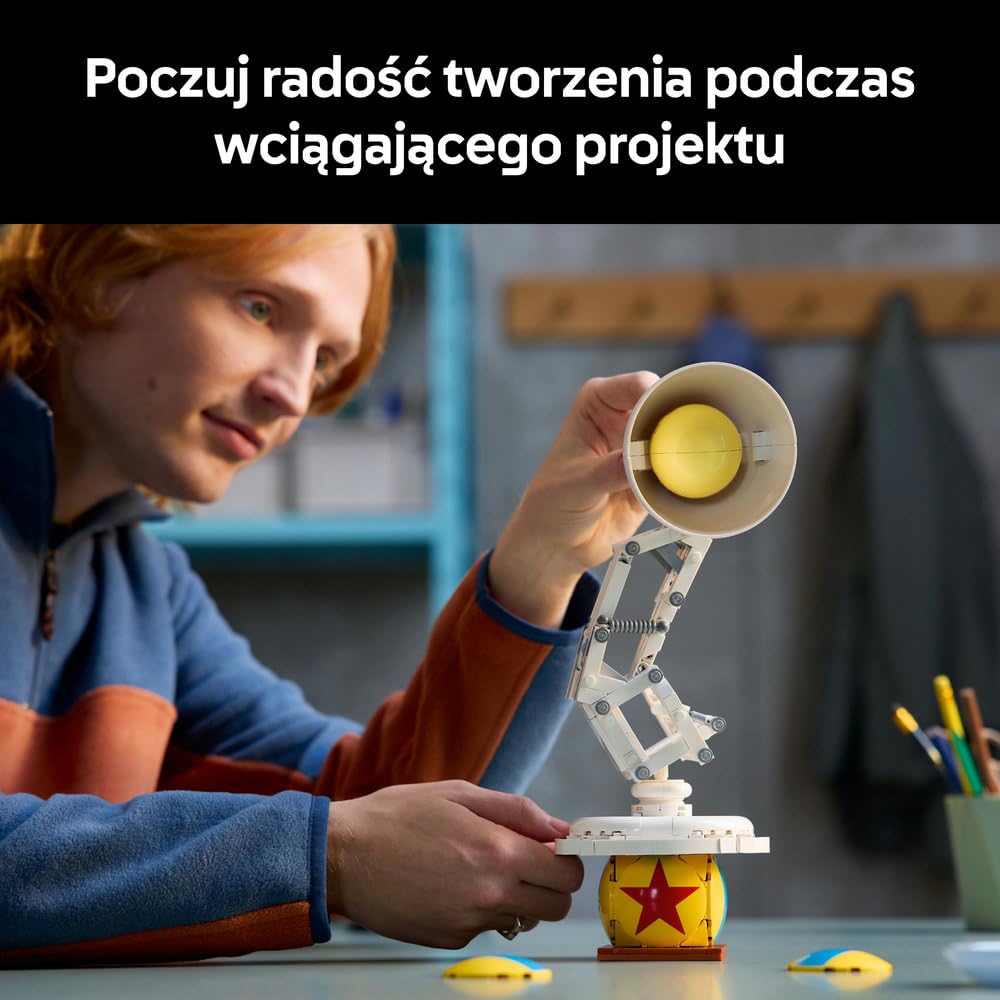 LEGO Ideas Disney Pixar Luxo Jr. 21357 | Model lampki, dekoracja do domu, prezent dla fana Pixar, 613 elementów
