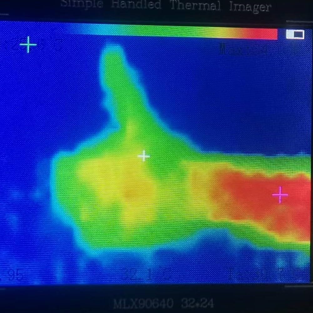 Cámara de imágenes térmicas de mano con resolución IR de 320 x 240, pantalla TFT de 2.8 pulgadas, -40 a rango, recargable por USB-C, temperatura infrarroja