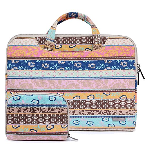 11.6-15.6 Inch Laptop Sleeve Bohemia Style,BSLVWG Canvas Computer Bag Pouch Protective Notebook Bag Briefcase Cover Carrying Case for MacBook Air,MacBook Pro,Tablet PC,Ultrabook,Netbook (13.3 inch, C)