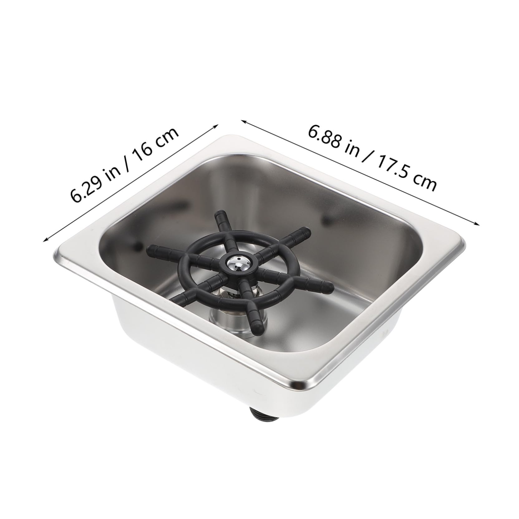 HOMSFOU Lavabicchieri in Acciaio Inox Connettore 1/4 Pollice | Bottiglia e Tazza, Argento, Silicone, Installazione Facile, per Bar e Uso Domestico