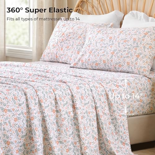 Litanika 7Pcs Queen Ruffled White Comforter Set with Floral Sheets by Litanika - Used condition - Image 5