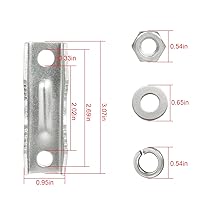 Vista 4 de XRDS-RF Abrazadera de montaje de antena U-Bolt 2 PCS, abrazadera de mástil de antena V bloque de mandíbula con pernos en U para antena exterior