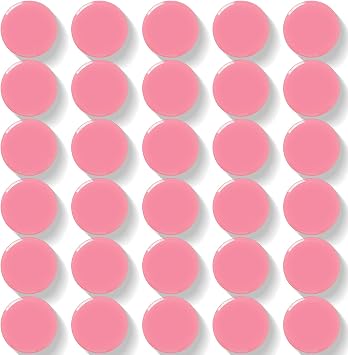 Strong Fridge Magnets 30-Pack, Small Round Refrigerator Magnets, Heavy Duty Mini Magnets for Whiteboard Fridge Locker Crafts Office Kitchen Classroom & School - Decorative Cute Magnet in Pink
