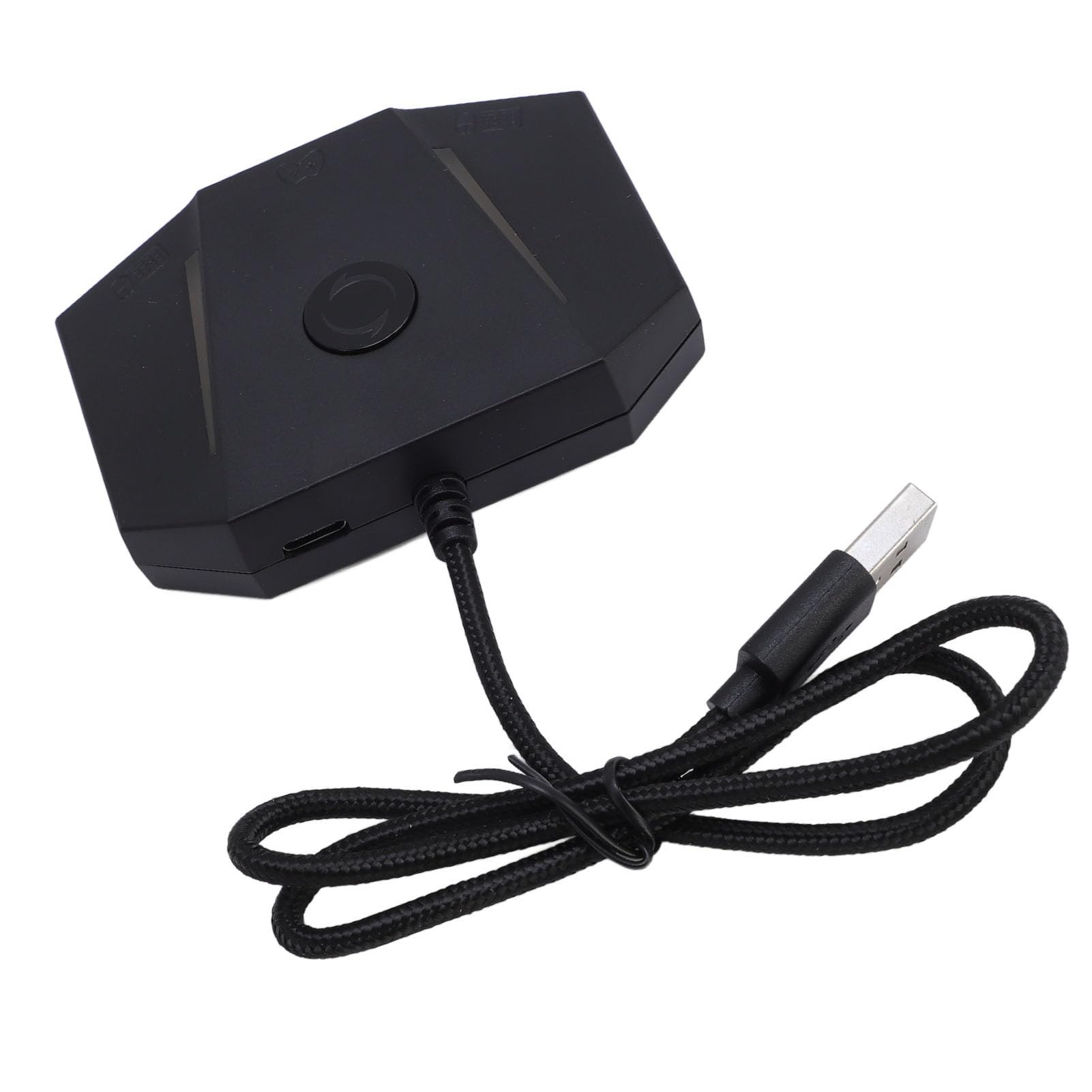 Topiky Konwerter Klawiatury z myszką do Gier Światło RGB dla Przełącznika X/S, łatwa Konfiguracja dla Graczy, ABS Czarny, 1 X Kabel Typu C 3 USB, do Sterowania Aplikacjami Vlead Gier i Ciesz się