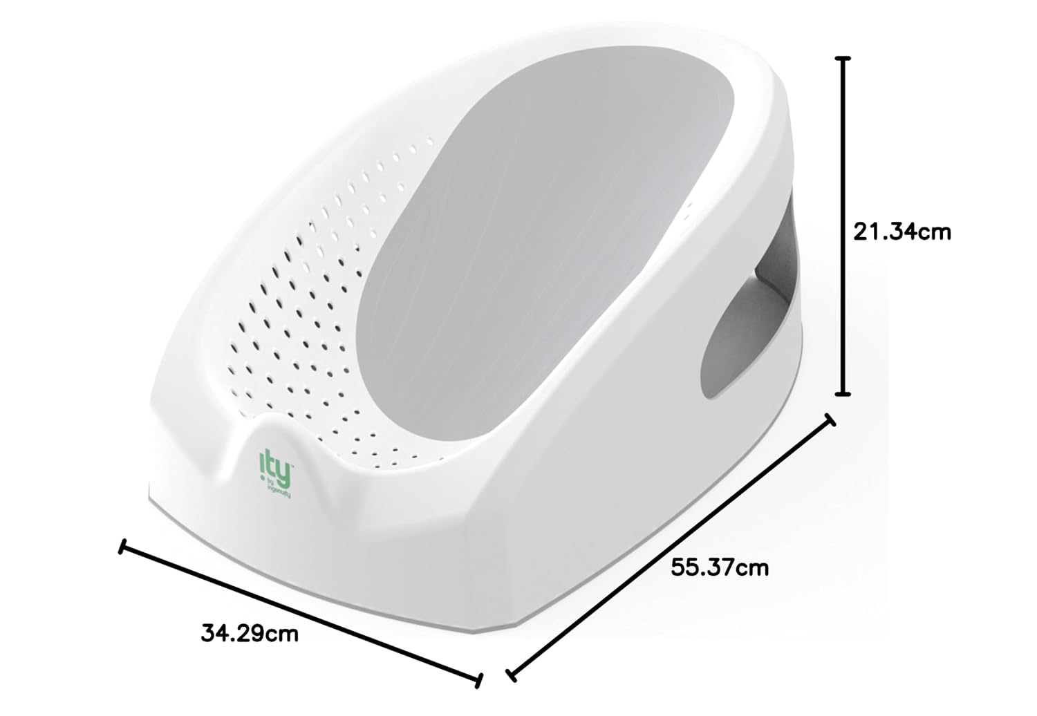 Ingenuity Easy Rinse Baby Bath – Soft & Supportive Newborn Bath Seat with Non-Slip Base, Perforated Design & Easy-Clean Material for Sink or Tub Use (Up to 6 Months) - Image 5