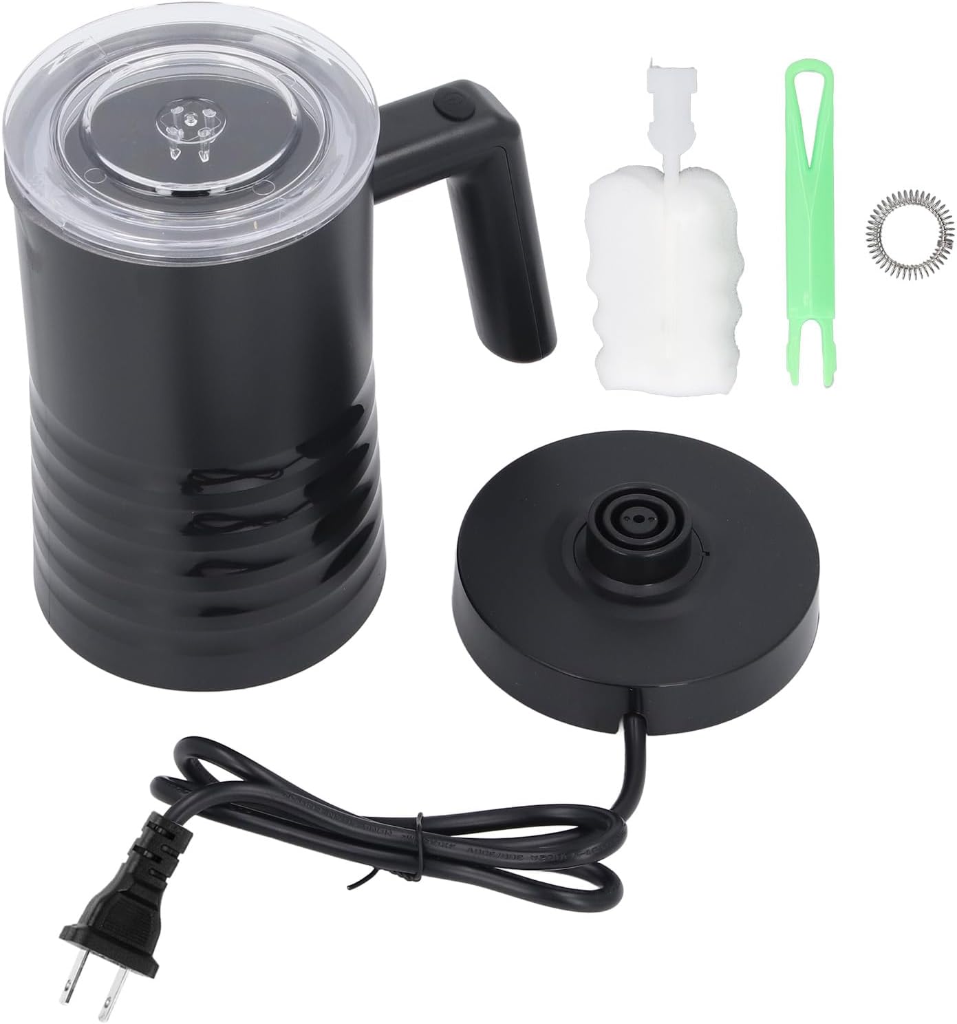 YUYTE 4-in-1 Milk Frother and Steamer, Automatic Hot & Cold Milk Frother for Coffee, Latte, Cappuccino & Hot Chocolate (US Plug 110V)