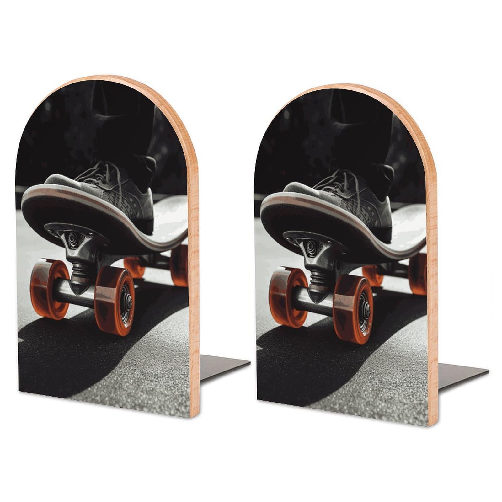 Serre-livres skateboard grand format pour organiser le bureau des ados