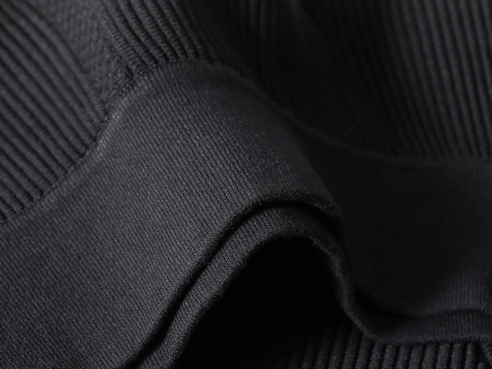 LUKX Röcke Damen,Damen-Minirock Schwarz Elastischer Jacquard-Strickfaltenrock Mit Hoher Taille Mode A-Linie Schaukel Geraffter Herbst Winter Ausgestellter Kurzer Rock Für Mädchen Damen