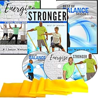 Exercise for Seniors DVD Collection- 6 Total Body Workouts + 10 Balance Workouts + Resistance Band + 3 Bonus Senior Exercise Gifts- Easy to Follow. Fun to do! Exercise videos for seniors you will love