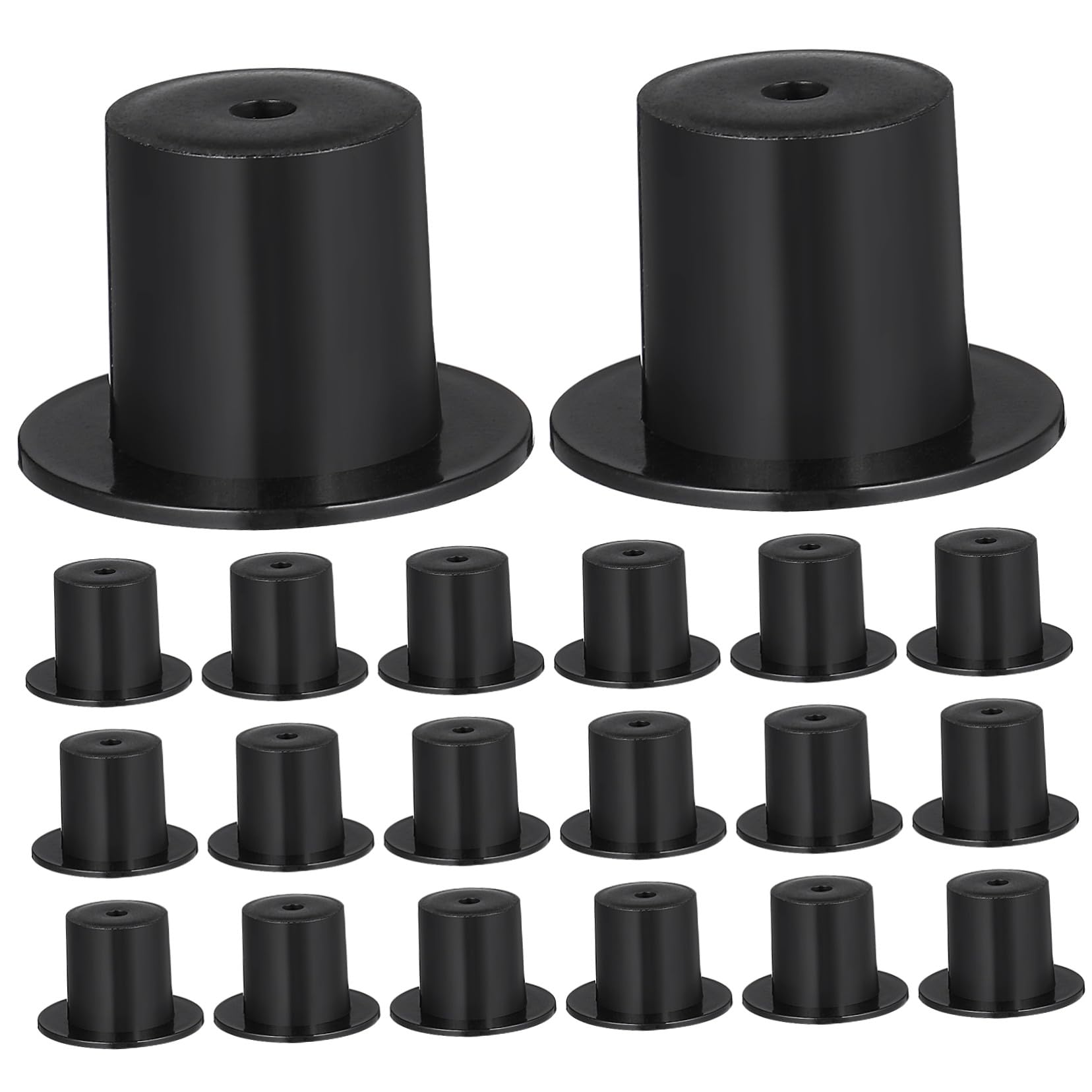 50 Piezas de Mini Sombreros de Copa Negro para Muñecas, Accesorio de Bricolaje Tacto Cómodo y Diseño Adorable para Ambientación de Fiestas Navideñas