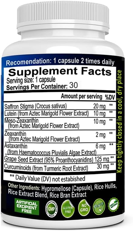 Miniatura 7 de Teléfono de computadora digital avanzado suplemento de salud ocular combinado con azafrán luteína astaxantina zeaxantina  Soporte de claridad de