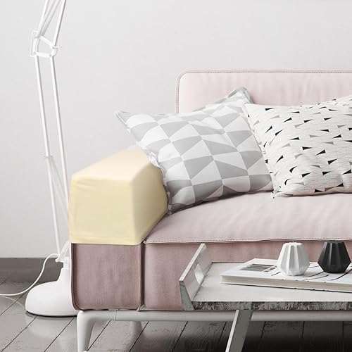 Miniatura 7 de Homoyoyo Juego de 2 fundas para reposabrazos de sofá, extraíbles e impermeables, lavables, antideslizantes, elásticas, para sofá reclinables,