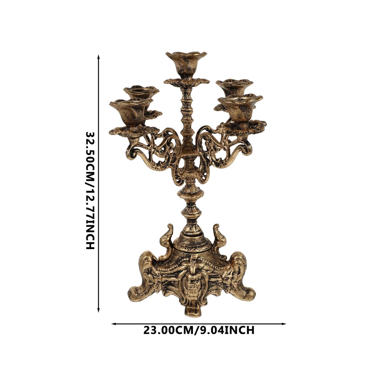 Abaodam 1 x Kerzenständer für Stumpenkerzen, dekorativer Kerzenständer, Hotel-Kerzenständer, Metall-Kerzenständer, Metall-Stumpenkerzensockel, Gusseisen, Schreibtisch-Display