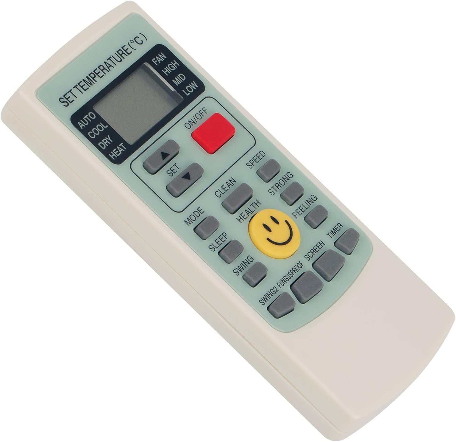 Beyution YKR-H/209E Replace Remote Control Fit for AUX Air Conditioner YK-H/009E YKR-H/102E YKR-H/002E YKR-H/006E YKR-H/101E AL-H36A4/R1 AMCA-H12/4R1A AMWM-H07/4R3L AMWM-H09/4R3L AMWM-H12/4R3L
