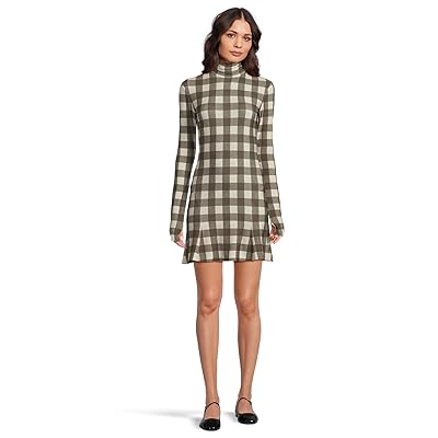 Norma Kamali Long Sleeve Turtle Fishtail Mini Dress Women