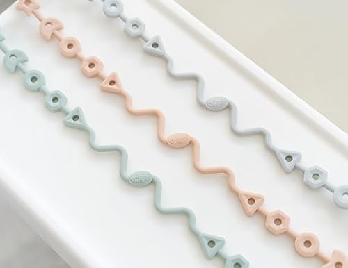 Miniatura 7 de Squiggle Strap - 2 correas de juguete, correa ajustable de silicona de grado alimenticio para juguetes, correa de juguete para bebé, correa para