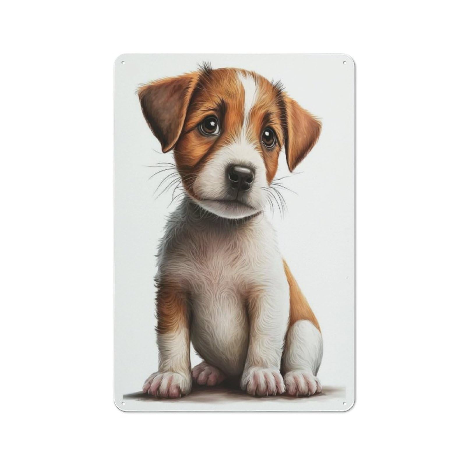 Junmoney Style-11 Jack Russell Terrier 02 Retro-Style Tin Sign 30X20cm For Guest Room Or Hallway, A Christmas Gift For People Styling Guest Room And Hallway