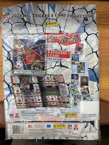 24-25 NFL Sticker Collection Starter Pack (1 Album + 5 Packs)