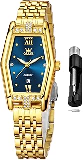 Sponsored Ad - OLEVS Square Watches for Women Dress Analog Small Female Watch Stainless Steel Waterproof Luminous Two Tone...