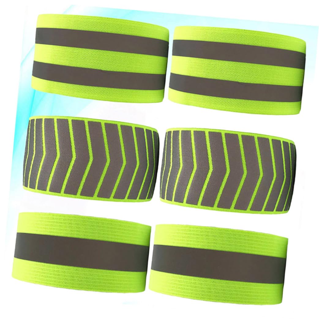 Toyvian Bracciale Riflettente visibilità Sport Gruppo Musicale Uomini Notte Fascia di Sicurezza Riflettori Bracciali Polso Bracciale Fluorescente Bande Green