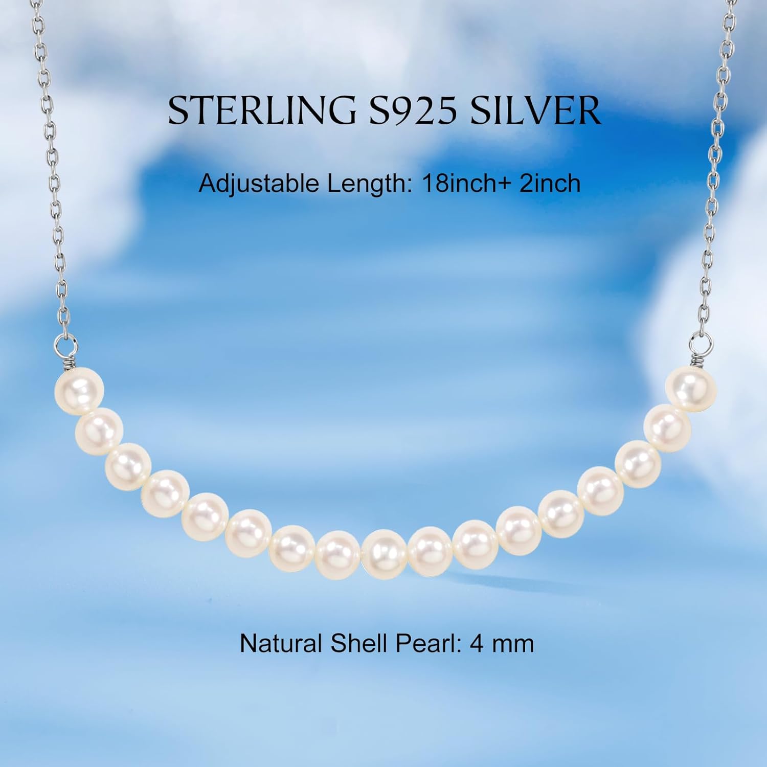 Happy Birthday Gifts Necklace, Sterling S925 Silver Chain AAA+ Freshwater Pearl Pendant Necklace for 8th 9th 10th 11th 12th 13th 14th 15th 16th 17th 18th 19th 20th Years Old