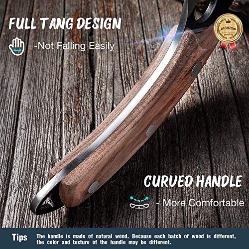 Golden Bird Viking Knife Set Hand Forged Boning Knives With Sheath Ultra Sharp Carbon Steel Butcher Knives For Outdoor Camping, Kitchen And Bbq #TOP7
