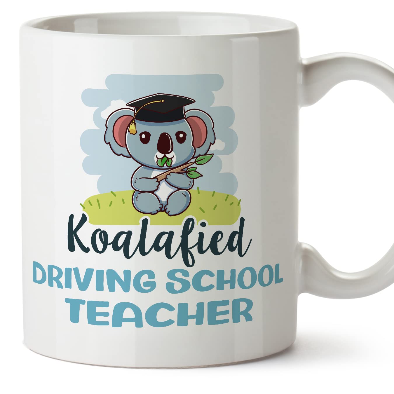 MUGFFINS Driving School Teacher Man Mug - in English - Koalafied - Funny Gift for Colleagues - Ceramic 11oz Mug