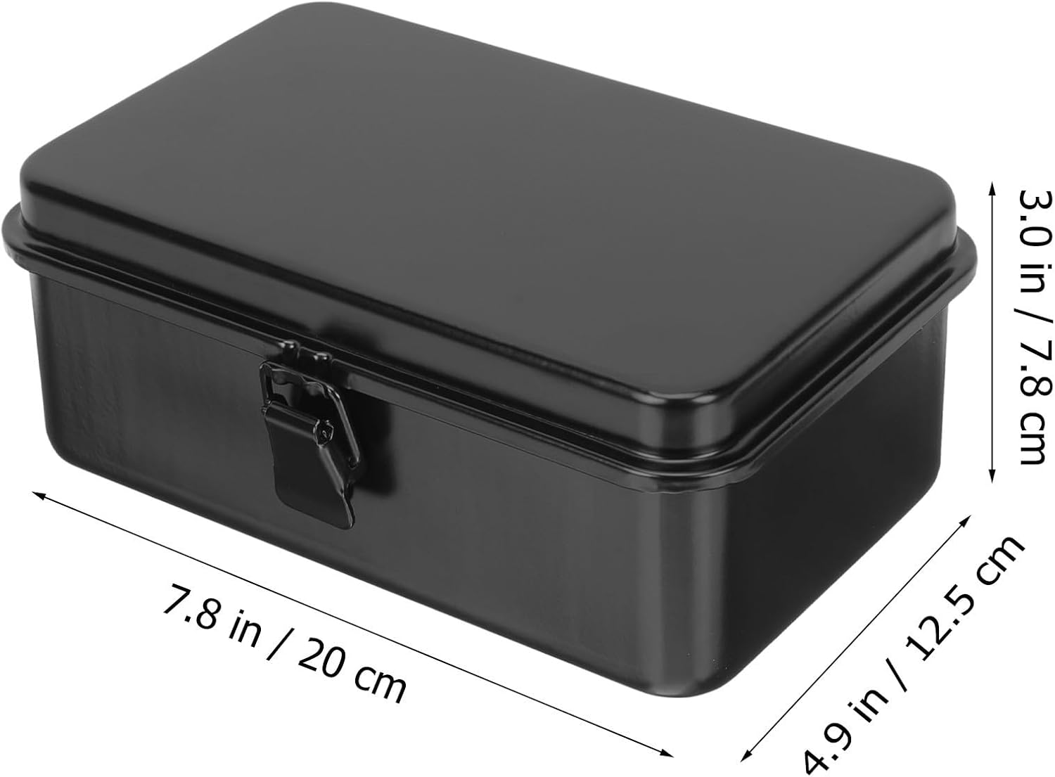 Black Iron Small Portable Tool Box for Car and Home Use image 2