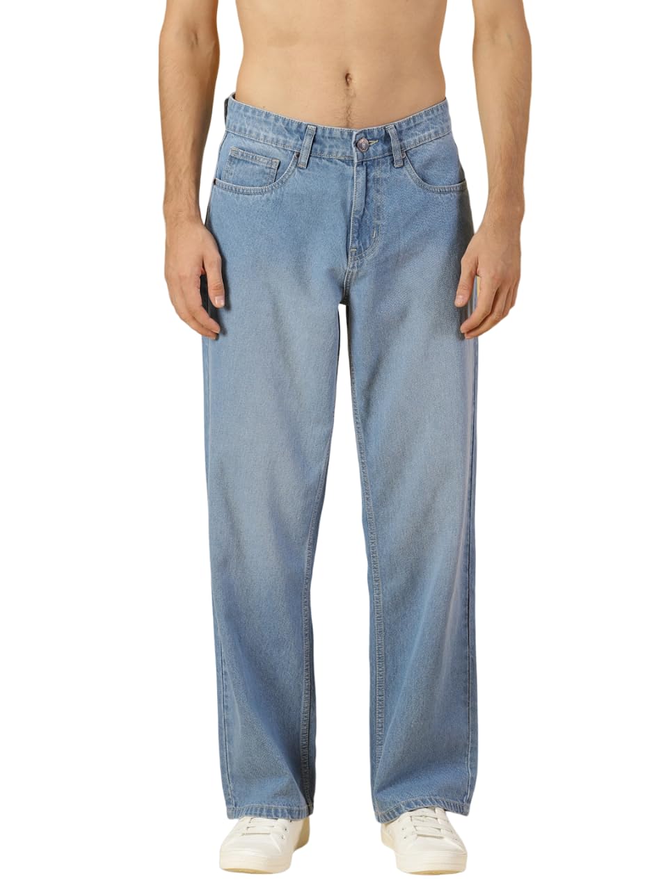 thomas scott Men Comfort Relaxed Fit Clean Look Light Fade Cotton Baggy Jeans-picture-18