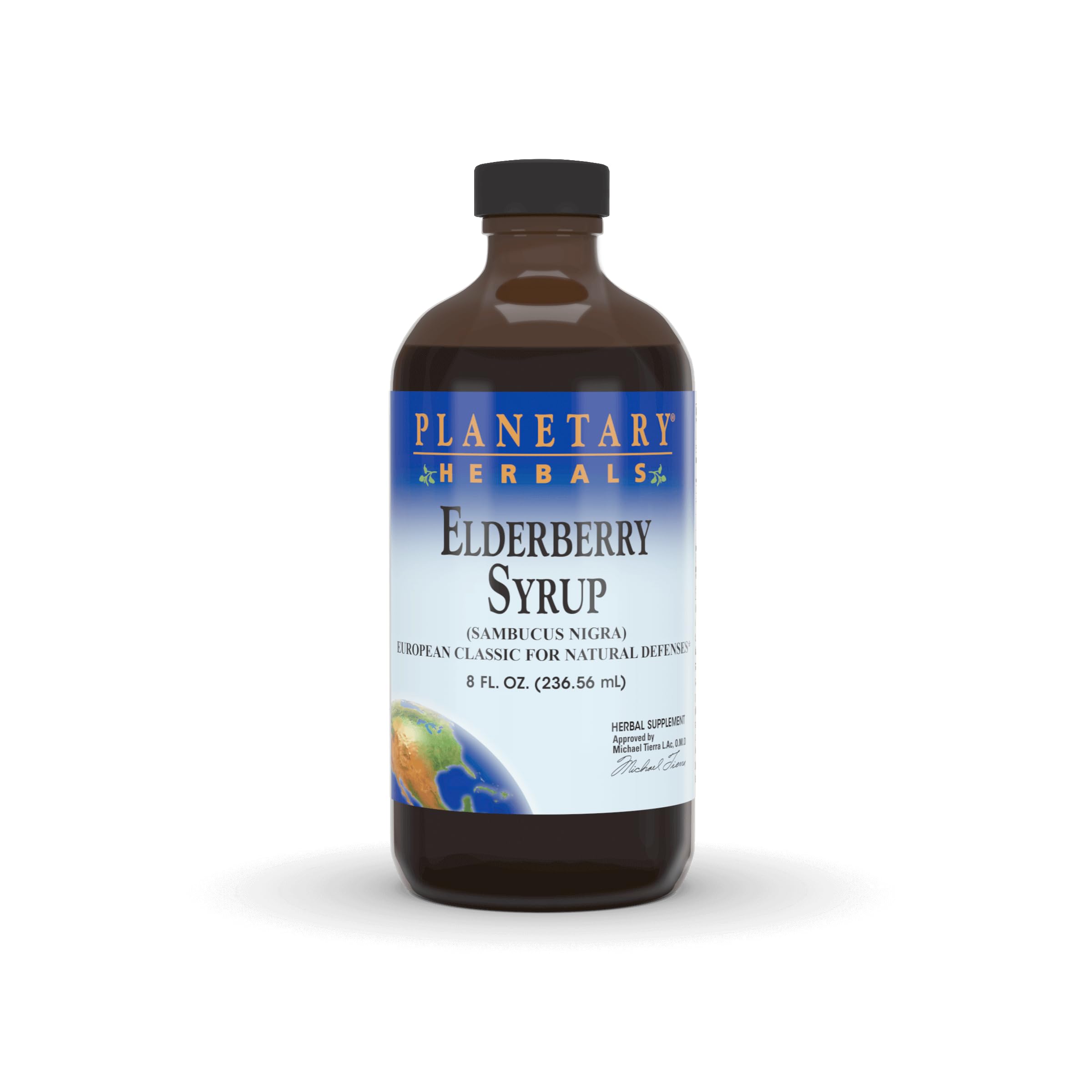 Planetary Herbals Elderberry Syrup, 8 fl oz (236.56 ml) Glass