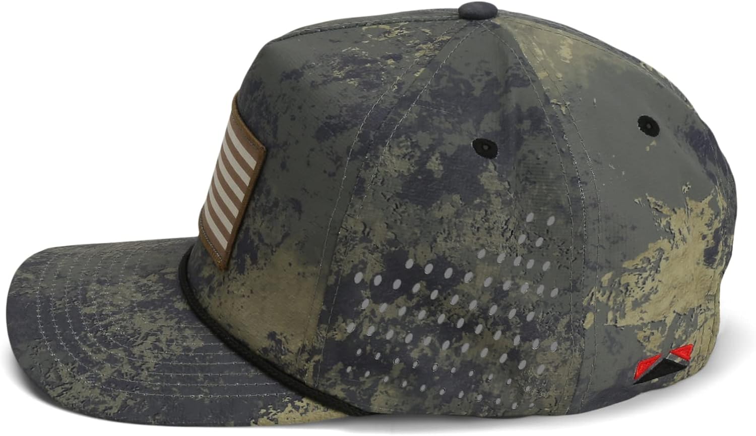 Paramount Outdors Performance Perforated American Flag Trucker Hat Rope Cap Snapback - Image 4