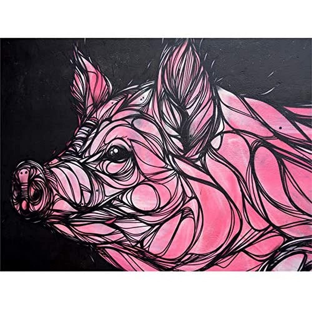 Graffiti Pig Piglet Canvas Wall Art Print