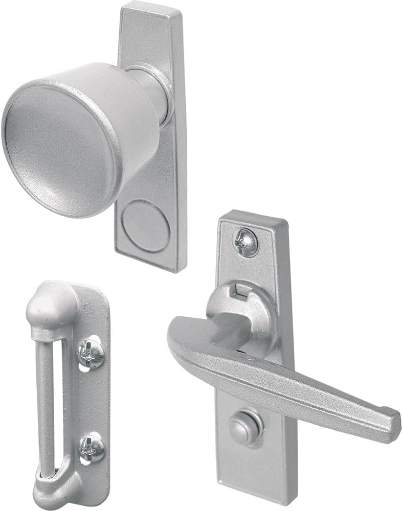 Prime-Line K 5000 Tulip Knob Latch, 1-3/4 In. Mounting Holes, Aluminum (1 Set)