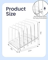 Vista 7 de 5-Tier Acrylic File Organizer for Desk, 30° Inclined Desk File Organizer, Acrylic Folder Holder Stand for Letter Size Documents, Brochures &