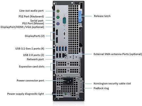 Miniatura 3 de Dell Computadora de escritorio OptiPlex 7070 SFF, Intel Hexa Core i5-9500 3.0GHz hasta 4.40GHz, 16GB DDR4 Ram nuevo SSD NVMe M.2 de 1 TB, AX210 WiFi