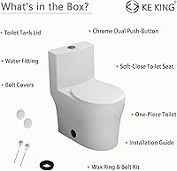 Vista 8 de Inodoro compacto de una pieza de 24 pulgadas de profundidad, silencioso, doble y potente inodoro pequeño para baño pequeño, inodoro que ahorra