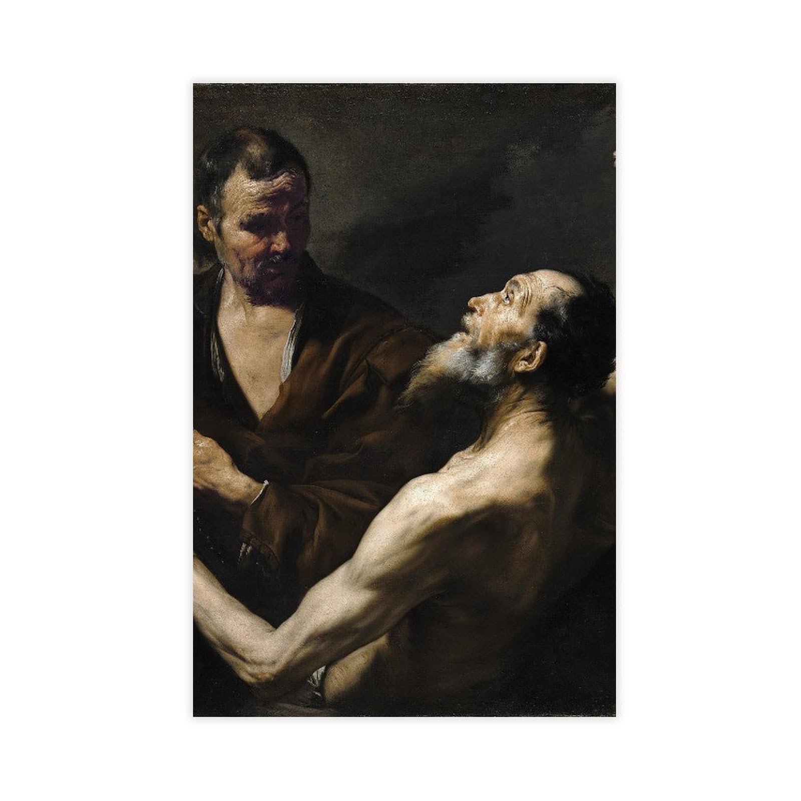 YAFUEC The Martyrdom of Saint Bartholomew (1634) Canvas Poster for Bedroom Decor Gift