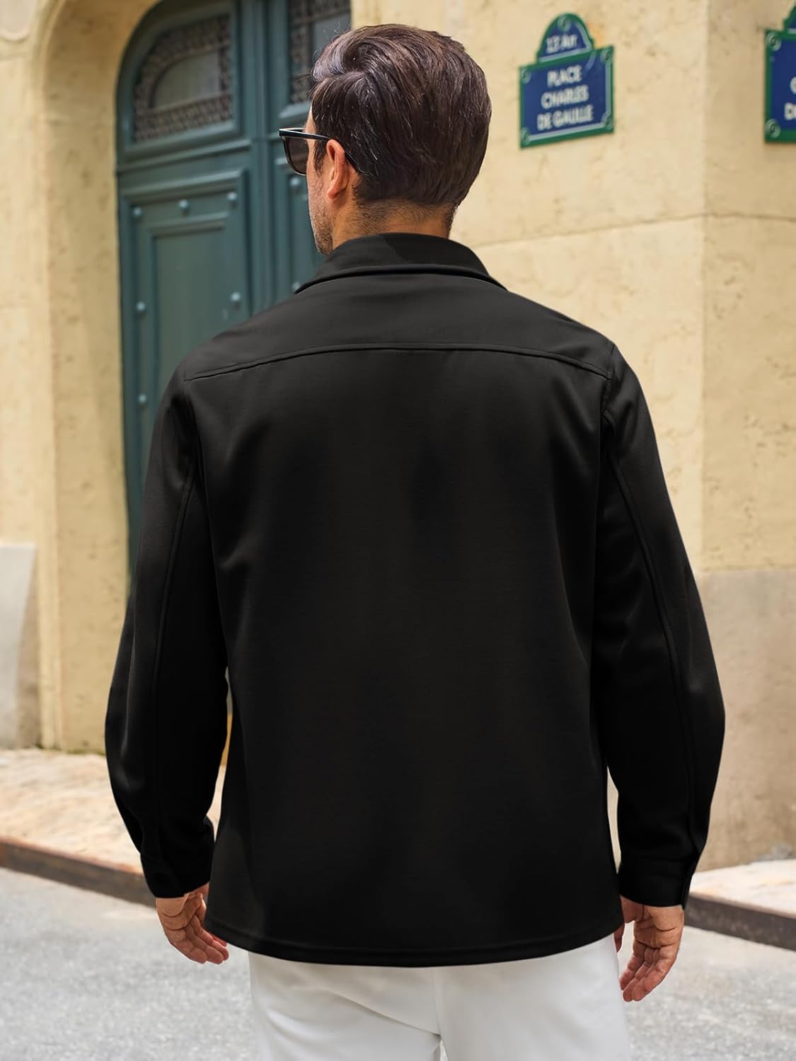 Runcati Mens Shirt Jacket Long Sleeve Button Down Casual Shacket Lightweight Thermal Shirts with Pockets - Image 5