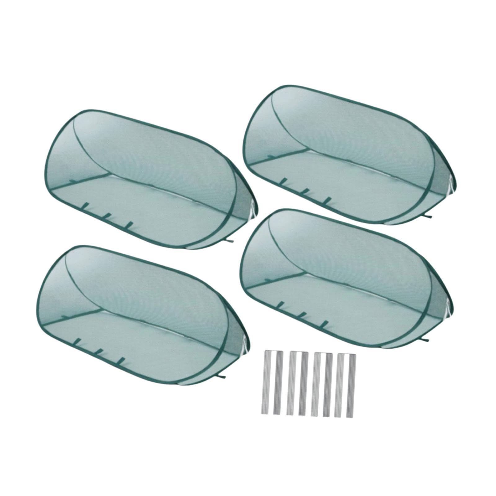 Fenteer 4 Unidades Cubiertas Protectoras para Plantas, barreras para pájaros y Cubiertas para y hortalizas, Verde