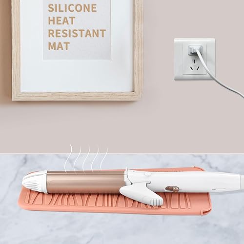 Miniatura 6 de Bolsa de viaje de silicona resistente al calor para alisadora de cabello, plancha para prensar, rizador de pelo, varita rizadora de cabello, plancha