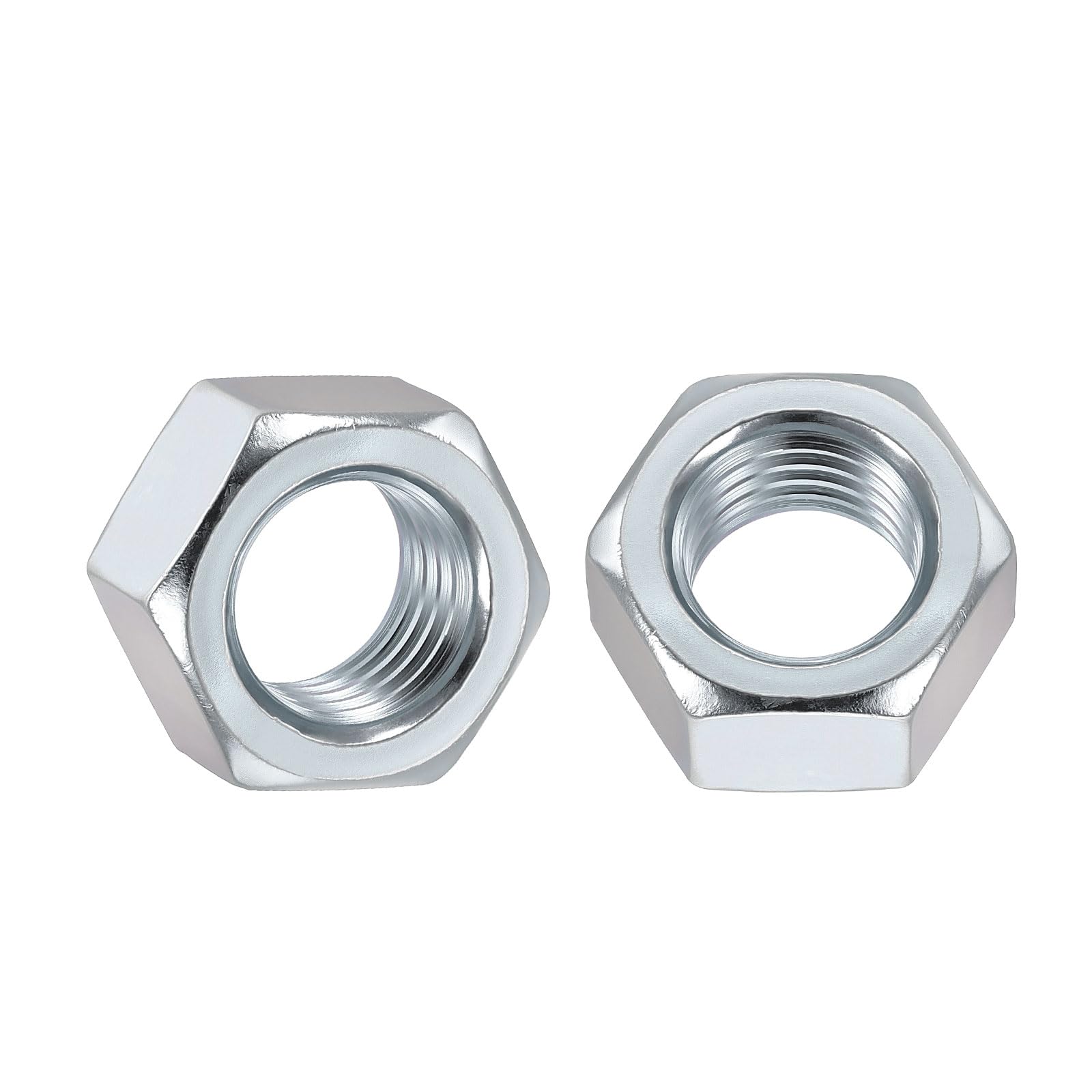 Kozelo 10pcs Hex Nuts - [3/4"-10] Carbon Steel Grade 8 Hardware Nuts for Mechanical Repair & Assembly, Standard Inch Coarse Thread Nut, Zinc Plated, ASME/ANSI B 18.2.2