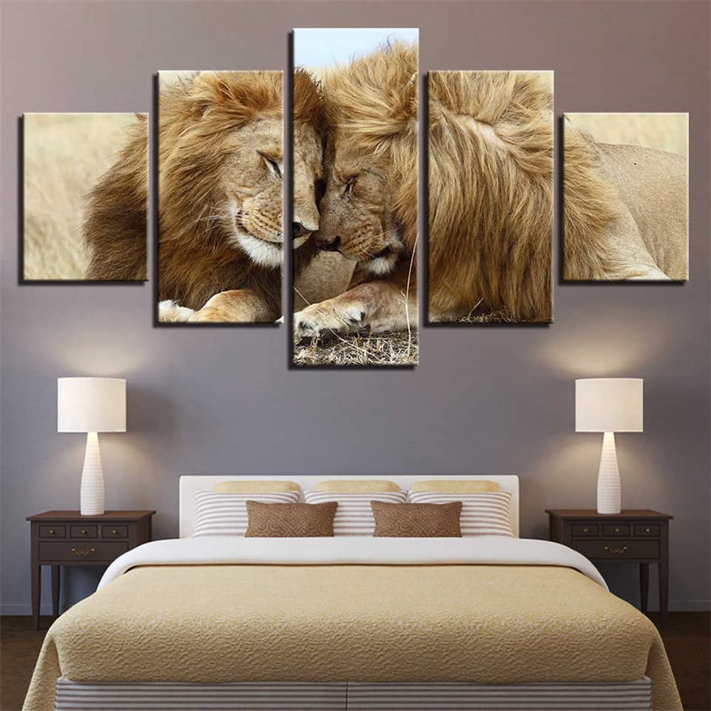 Kits complets de broderie diamant 5D lions grand format pour décoration murale