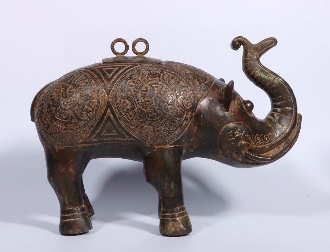 Amazon.co.jp: 珍品旧蔵西周 青銅 象尊 置物 中国古美術 時代物 古董品