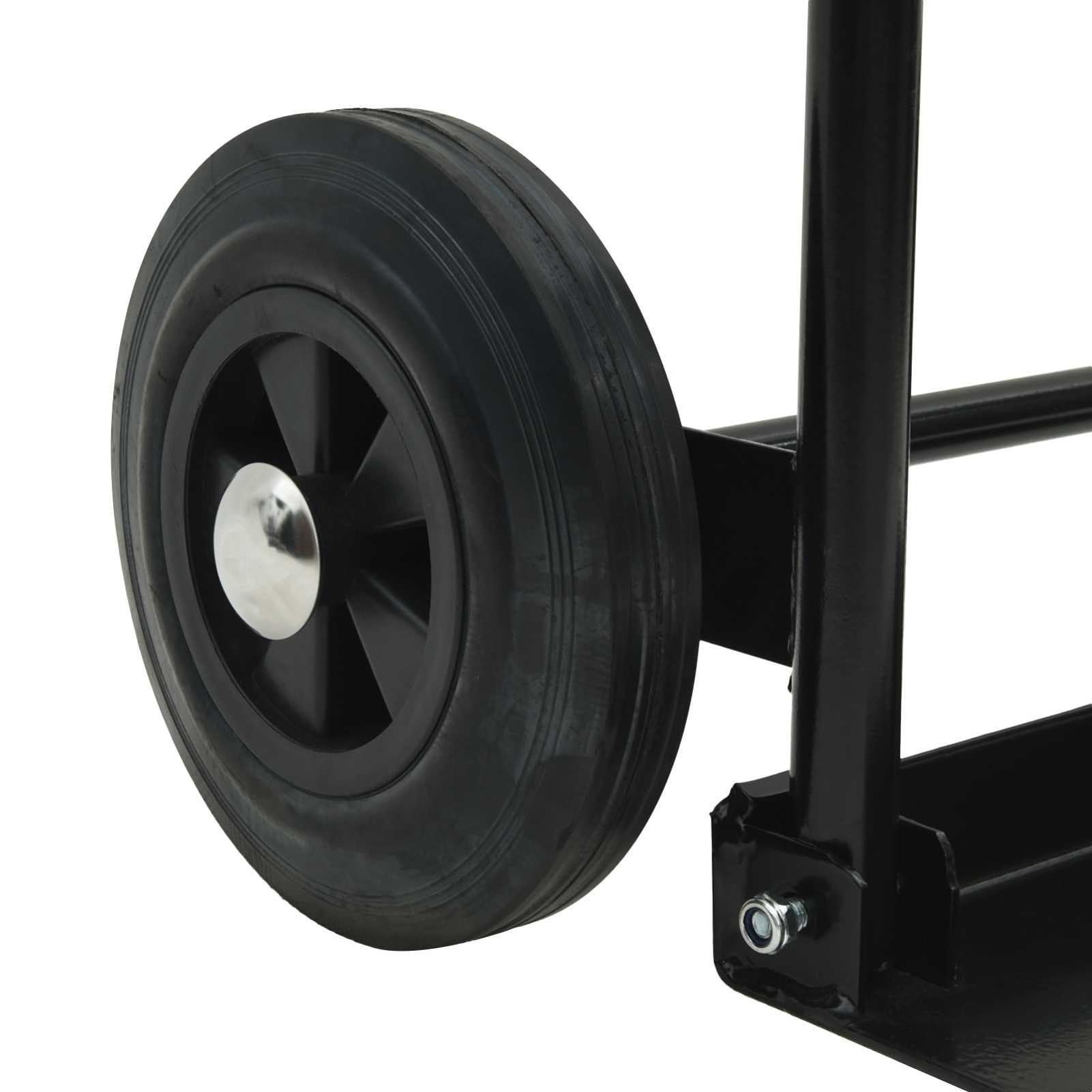 Handwagen Schwarz und Rot 63 x 43,5 x 110 cm Stahl Werkzeug Model4019018