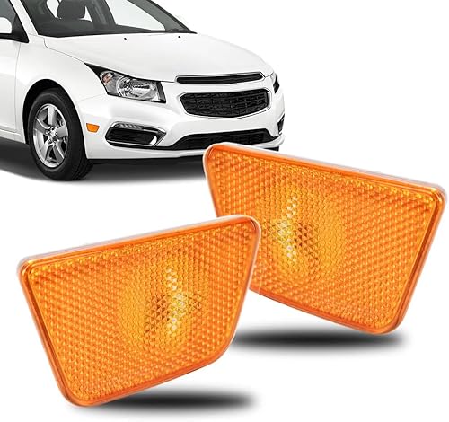 PIT66 Luz de marcador lateral de parachoques delantero ámbar, compatible con Chevy Cruze Diesel 2014-2015 Chevy Cruze L2015 Chevy Cruze 2011-2015