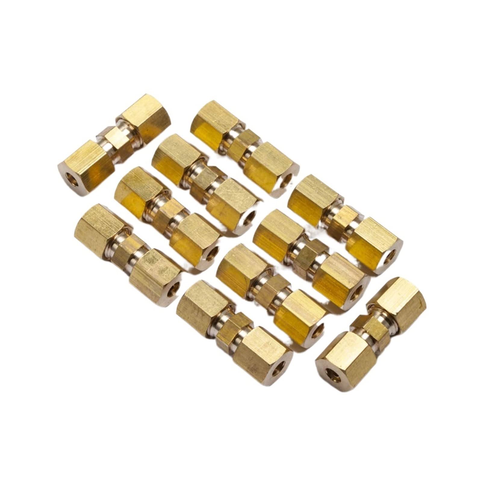 3/16" Sobredosis Unión de compresión, Accesorio de compresión de latón (Color : Pack of 30pcs)