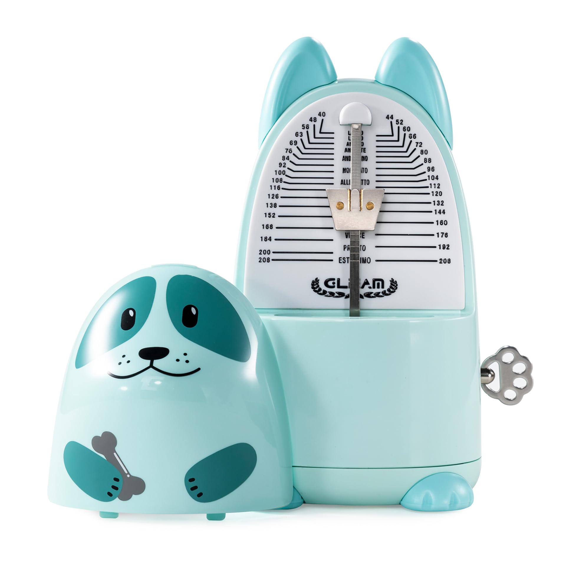 Cartoon Mechanisches Metronom für Klavier mit Glocke, Hund