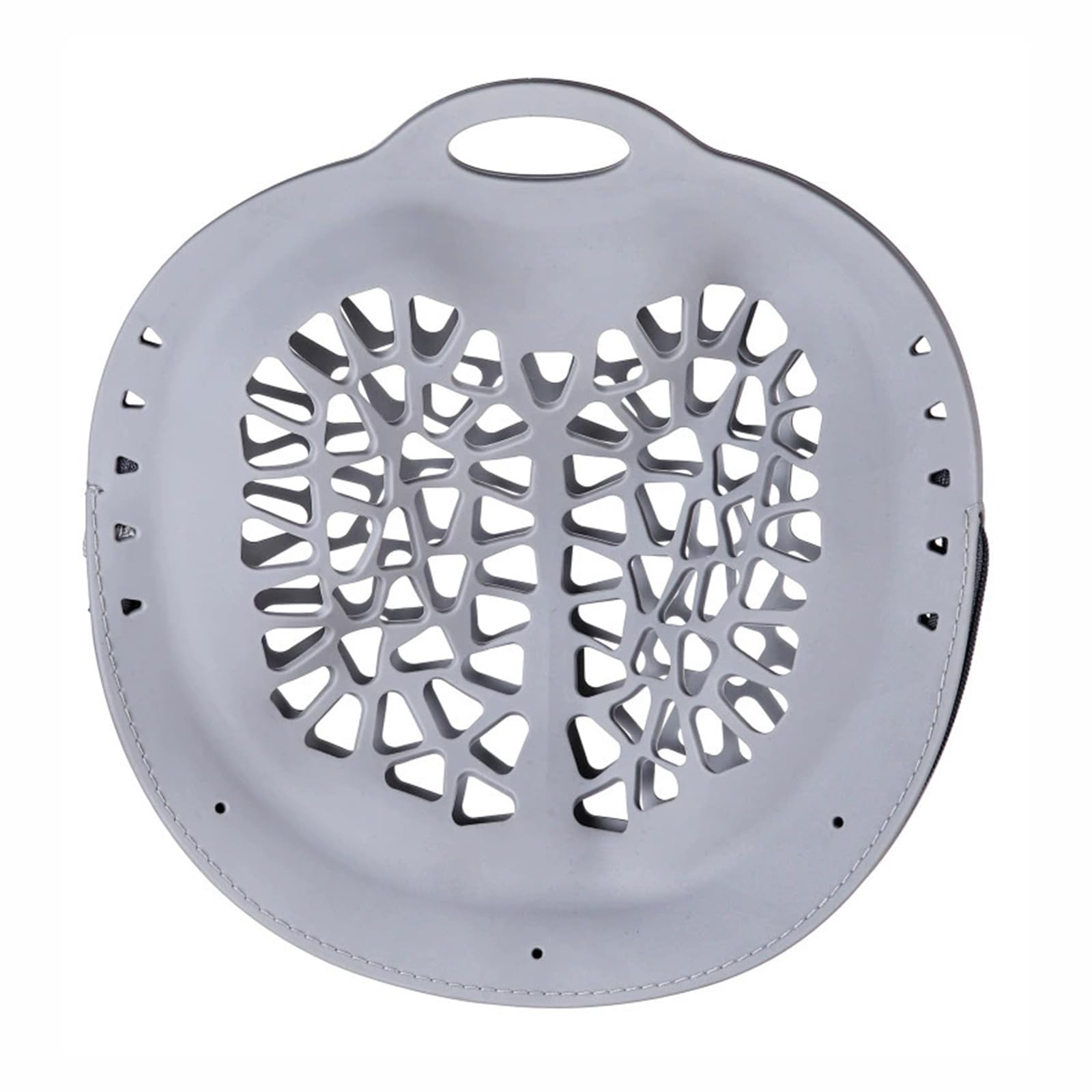 Structured Bra Wash Bag with Ventilated Cutout Shell, Zipper Closure and Top Handle Opening for Delicate Wash Care Bra Bag Lingerie Laundry Protector Structured Zipper Shell Ventilated Care Pouch Hand