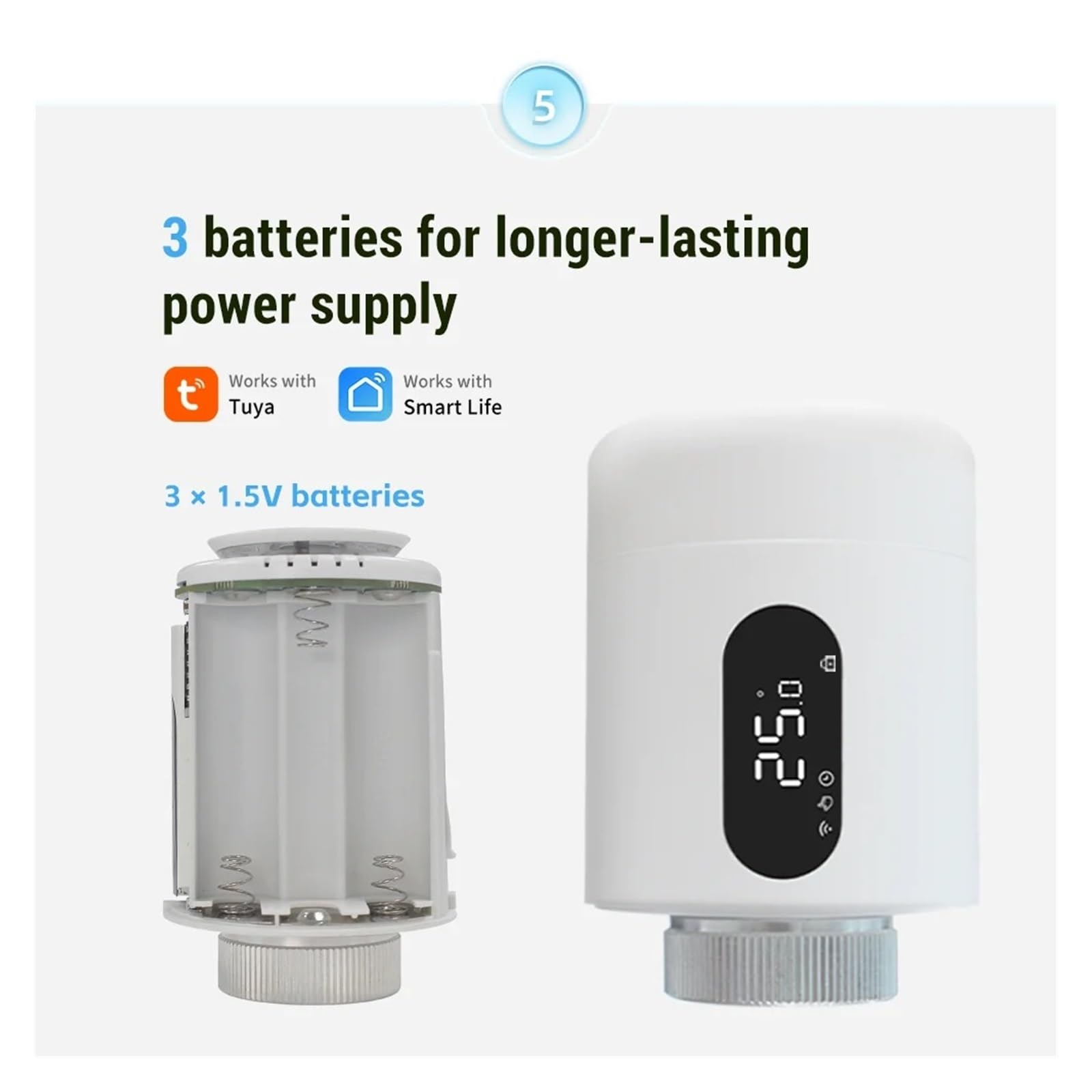 Zawór Termostatyczny Tuya Smart Zigbee3.0 Do Grzejników Z Podłączonym Zaworem Termostatycznym Zigbee(ME173-Zigbee 1pcs)